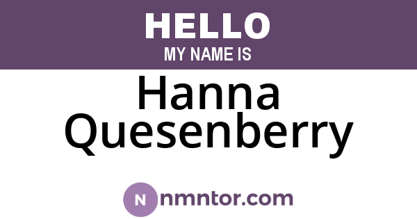 Hanna Quesenberry