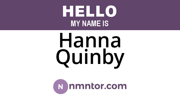 Hanna Quinby
