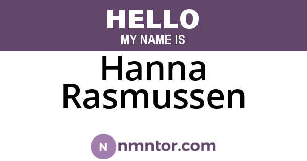 Hanna Rasmussen