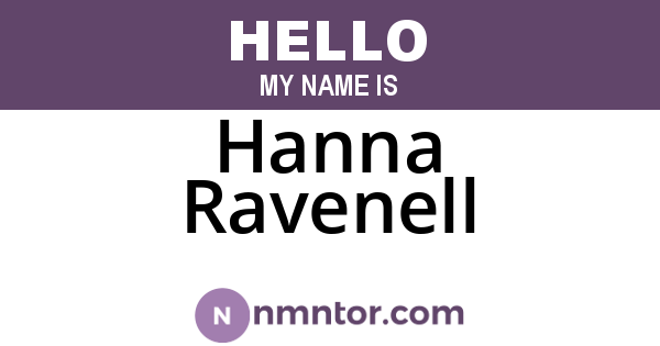 Hanna Ravenell