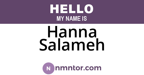 Hanna Salameh