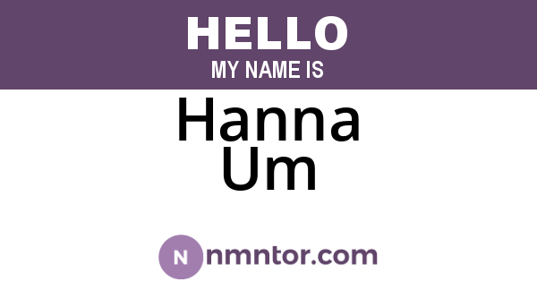 Hanna Um