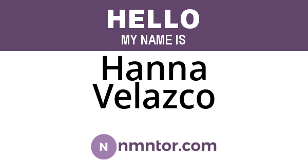 Hanna Velazco