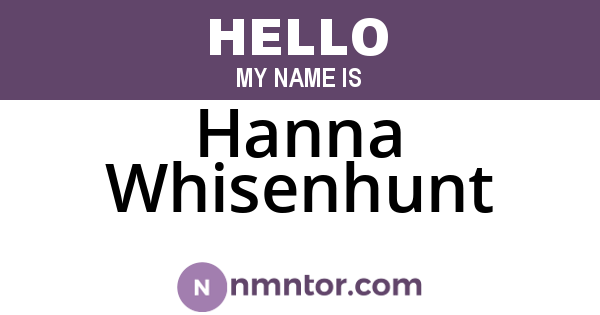 Hanna Whisenhunt