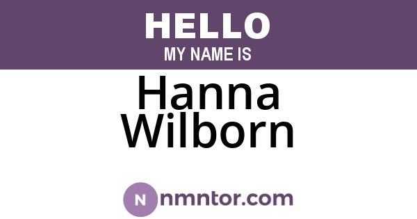 Hanna Wilborn