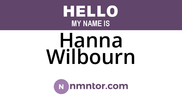Hanna Wilbourn