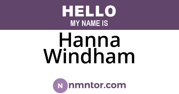 Hanna Windham