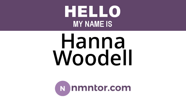 Hanna Woodell