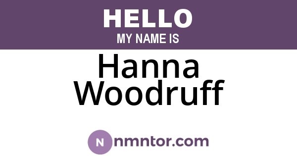 Hanna Woodruff