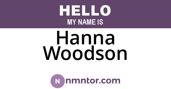 Hanna Woodson