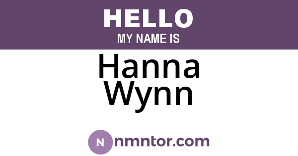 Hanna Wynn