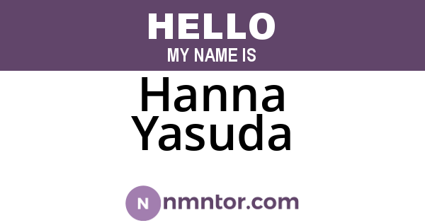 Hanna Yasuda