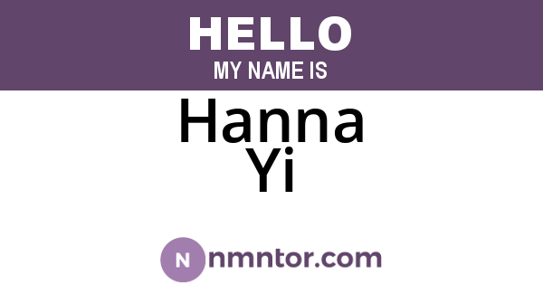 Hanna Yi