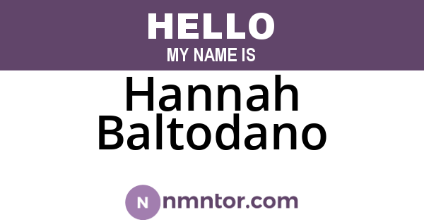 Hannah Baltodano