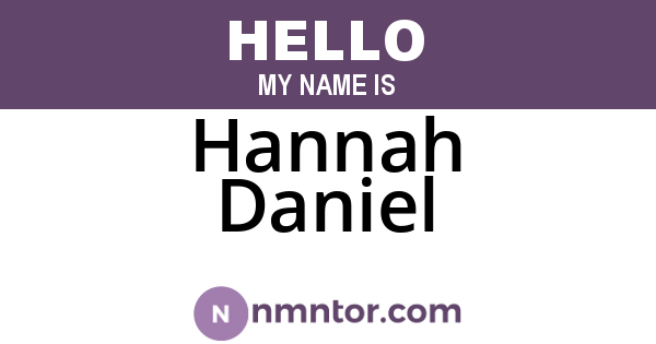 Hannah Daniel