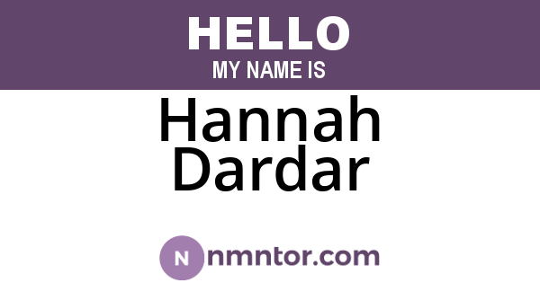 Hannah Dardar
