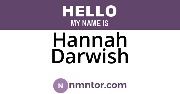 Hannah Darwish