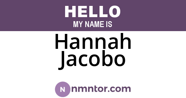 Hannah Jacobo