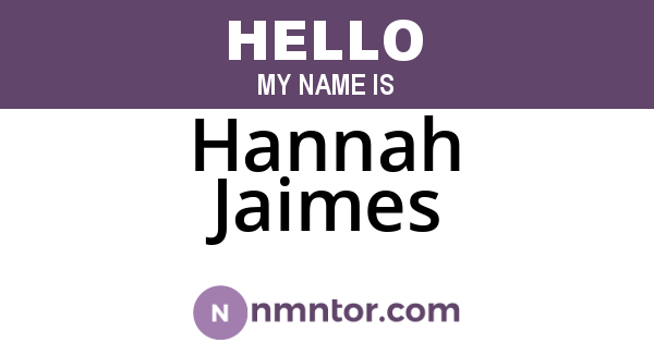 Hannah Jaimes