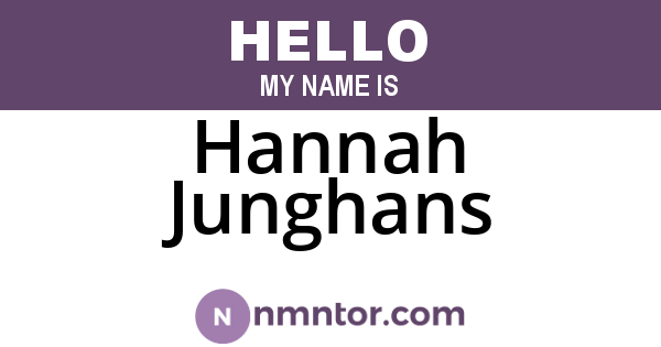 Hannah Junghans