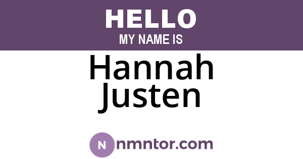 Hannah Justen