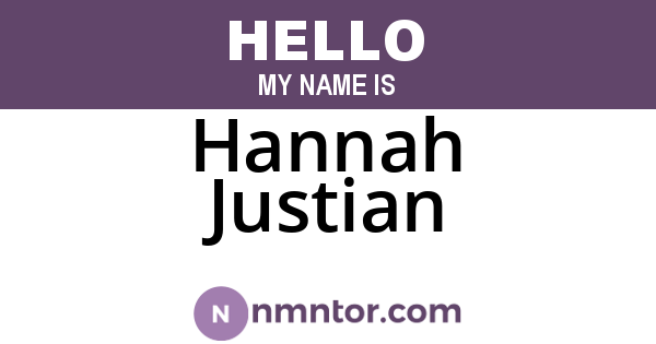 Hannah Justian