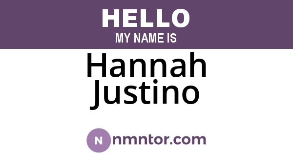 Hannah Justino