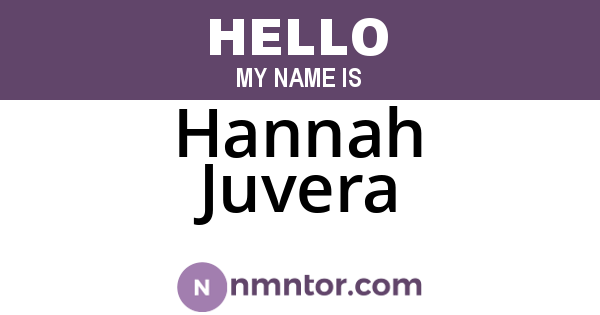 Hannah Juvera