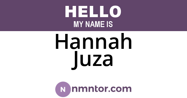 Hannah Juza