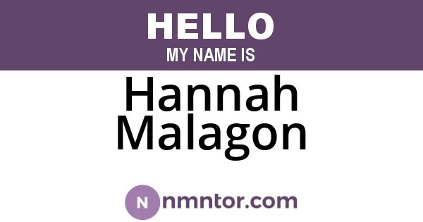 Hannah Malagon