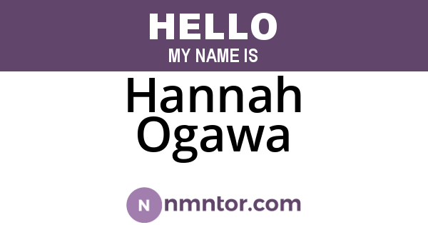 Hannah Ogawa