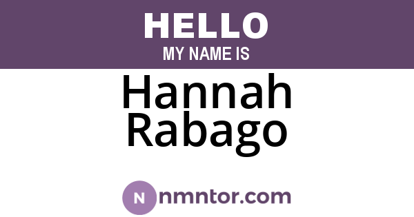 Hannah Rabago