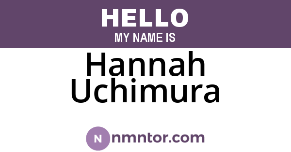 Hannah Uchimura