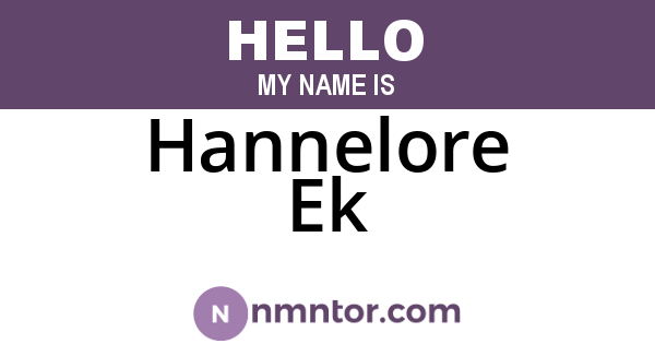 Hannelore Ek