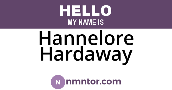 Hannelore Hardaway