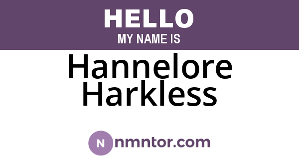 Hannelore Harkless