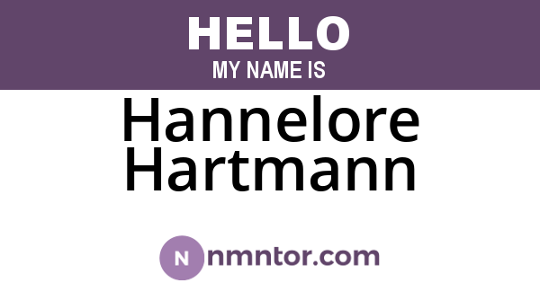 Hannelore Hartmann