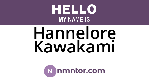 Hannelore Kawakami