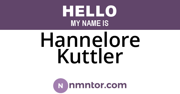 Hannelore Kuttler