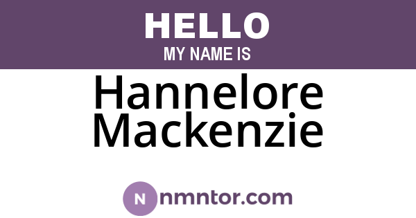 Hannelore Mackenzie