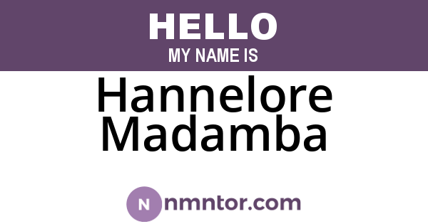 Hannelore Madamba