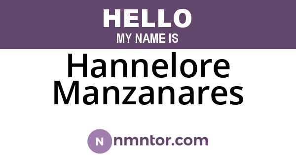 Hannelore Manzanares