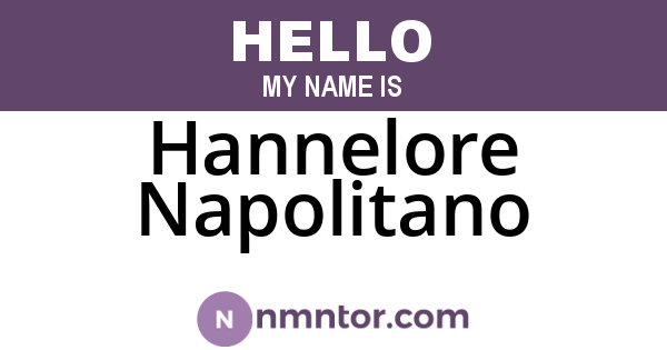 Hannelore Napolitano