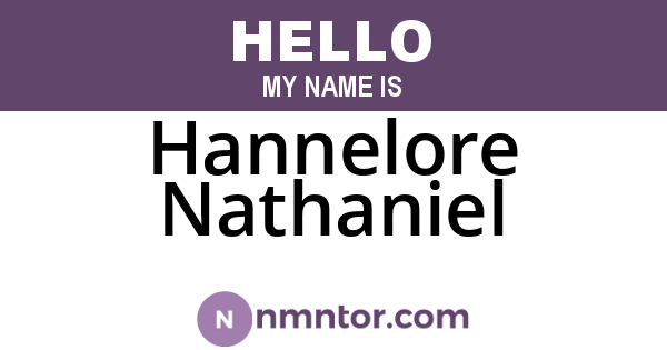 Hannelore Nathaniel