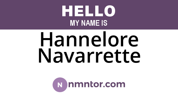 Hannelore Navarrette