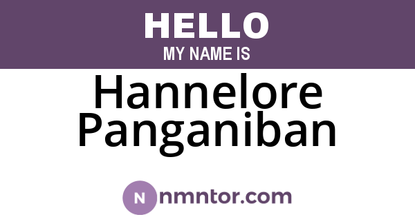 Hannelore Panganiban