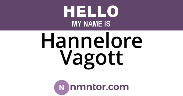 Hannelore Vagott