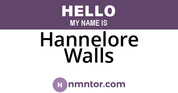 Hannelore Walls