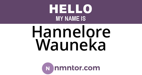 Hannelore Wauneka