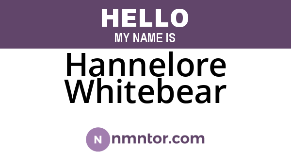 Hannelore Whitebear
